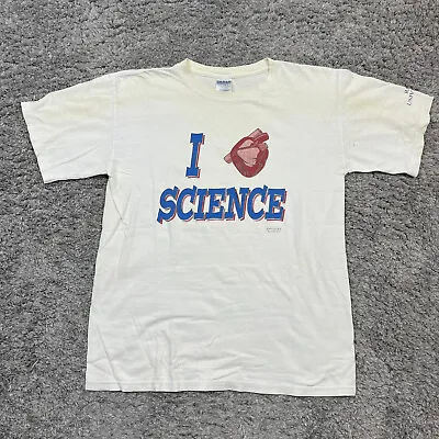 VINTAGE I Love Science Mens Medium Rice University Short Sleeve Retro Gildan • $16.99