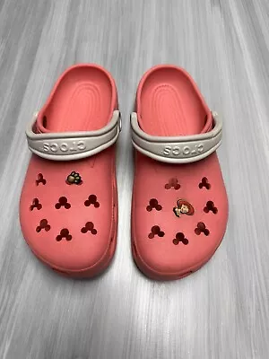 Crocs Rare Mickey Mouse Disney Pink/White Size  W 10-11   M 8-9 • $30