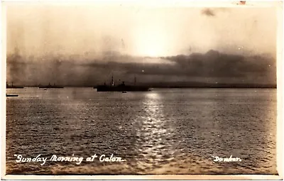 Sunday Morning At Colon Panama Sunrise & Ships At Sea 1920s RPPC Postcard Photo • $7.49