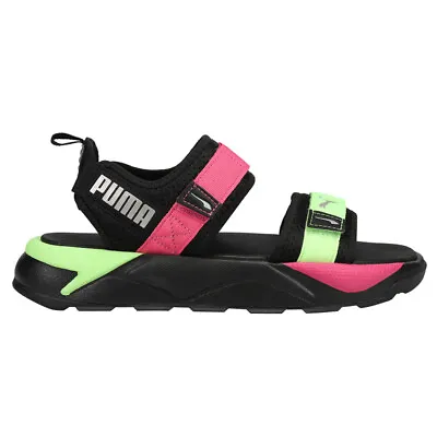 Puma RsGid Logo Strappy  Womens Black Casual Sandals 38193302 • $32.85