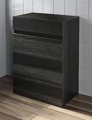 600mm Bathroom Countertop Vanity Door Unit Floor Standing Charcoal Grey • £89.99