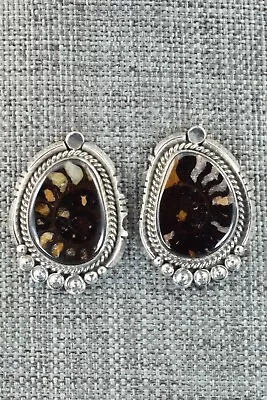 Moroccan Ammonite & Sterling Silver Earrings - Sharon McCarthy • $135