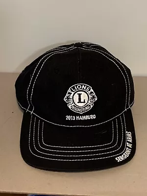 Lions Club International  Cap Black /White Stitch Style Master 2013 Hamburg Con • $32