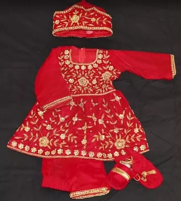 Brand New Nepali Pasni Outfit For Girl 6 Months In Red Weaning Outfits • £51.99