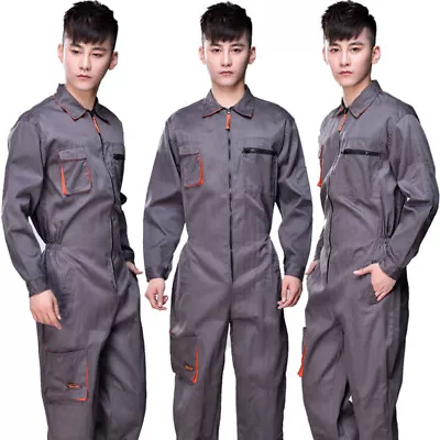 £30.59 • Buy Mens Mechanics Boilersuit Repair Long Rompers Workwear Overalls Suit Coveralls