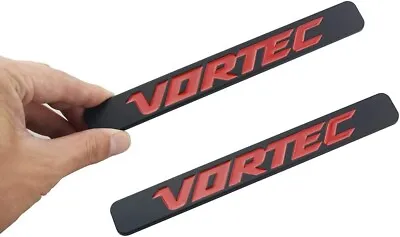 2pcs Vortec Emblems Badges For 2500hd Sierra Silverado Truck Black Red • $12.74