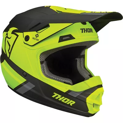 Thor MX 2023 Sector MIPS Split Acid/Black Kids Motocross Dirt Bike Helmet • $199.95