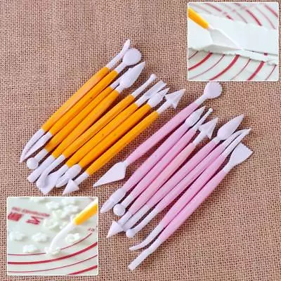 8pcs Decorating Flower Fondant Cake Decorating Pen Cookie Cutter Modelling Tools • £3.77