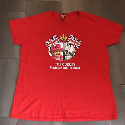 Platinum Jubilee T-Shirt Queen Elizabeth 1952-2022 London Union Jack Mens XL • £19.95