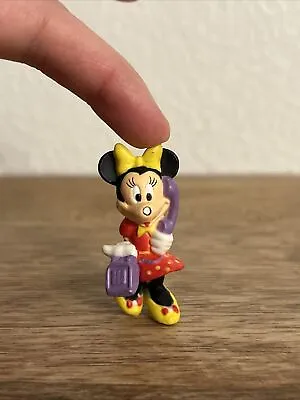 Minnie Mouse Polkadot Dress  Disney 2” Action Figure Pvc Toy(missing Nose) • $6.30