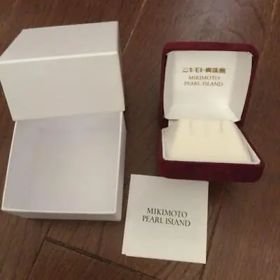 Mikimoto Jewelry Gift Box Empty Box Earrings Case Red Square With Outer Box F/S • $78