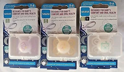 MAM Perfect Collection 1 Pacifier 0-6 Months BPA Free New! Choose Yours! • $8.60