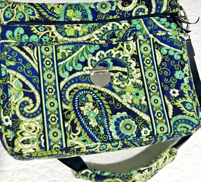 Vera Bradley Retired Rhythm & Blues Attache Briefcase Laptop Bag Crossbody Strap • $39.95