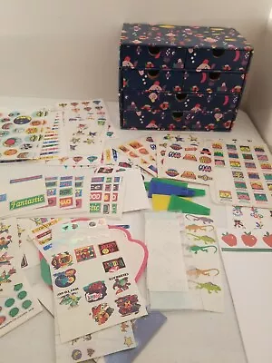 Huge Vintage Highlights Children Mrs. Grossman Sticker Lot With Storage Box 80s • $59.99