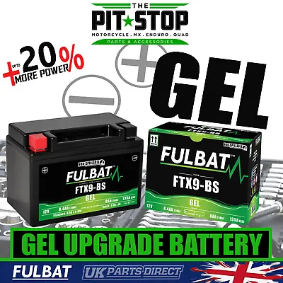 Suzuki Yuasa YTX9-BS EQUIVALENT AGM GEL UPGRADE BATTERY - FULBAT FTX9 • £47.98