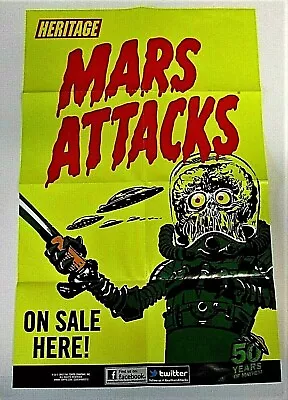 Topps Mars Attacks 2012 Heritage Cards Advertising Poster Box Topper 11  X 17  • $2.95