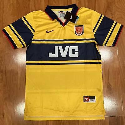 Dennis Bergkamp Arsenal Jersey Size M Yellow Away Retro  • $75