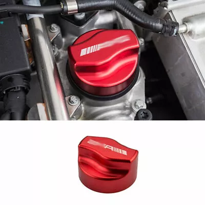 Red Aluminum Outside Engine Oil Cap Cover Trim 1PCS For Benz C-Class 2015-2021 • $19.17