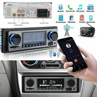 $24.43 • Buy Bluetooth Car Stereo Radio 4-CH Output In-dash MP3 Player FM USB/SD/AUX & Remote