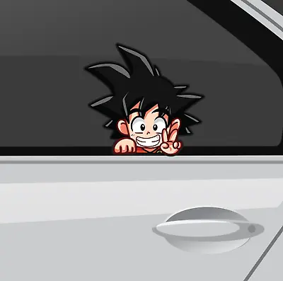 Goku Peeking Window Sticker Fan Art VINYL DECAL GRAPHIC FUNNY CAR TRUCK • $2.17