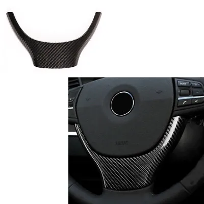REAL Carbon Fiber Car Steering Wheel Trim Cover For BMW 5 6 7 Series F10 • $36.79