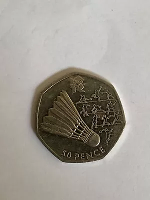 50p Coin Olympic Badminton 2011 • £1.45