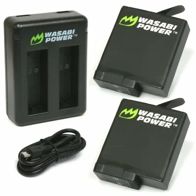 HERO8 7 6 5 4 3 3+ Battery Dual/Triple Charger Wasabi Kit For GoPro HERO Black • $68.95