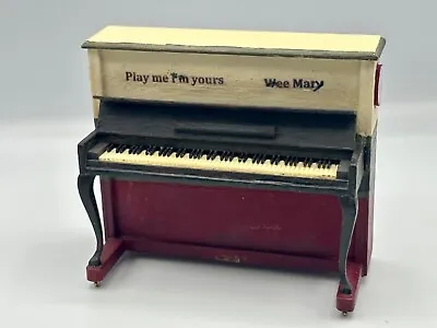 Dolls House Miniature 1:12 Upright Piano HAND PAINTED By LYNN PALMER 2014 • $43.52