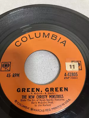 The New Christy Minstrels - Green Green/The Banjo - 45 Vinyl Record 7  Single • $2.99