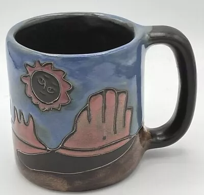 Mara Stoneware Pottery Mexican Desert Scene 16oz Coffee Mug • $29.99