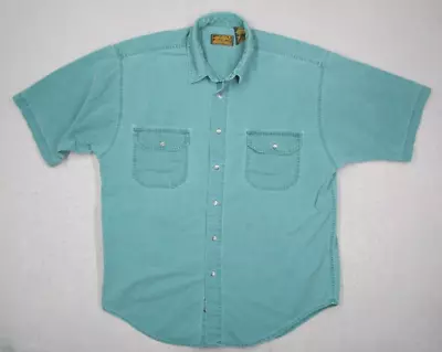 Vintage Eddie Bauer Shirt Mens Extra Large Green Button Up Hike Workwear Y2K • $22.99