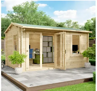 BillyOh Log Cabin Garden Office Studio Summer House Modern Standard 4m X 3m • £6000