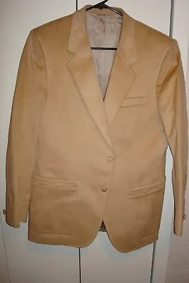 Vintage 1984 LeBaron Beige Ultra-Suede Blazer 40R Jacket Coat Rockabilly • $24.99