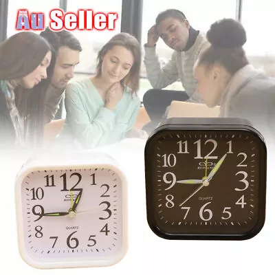 $12.45 • Buy Bedside Clock Analogue Clocks Minimalist Battery Desktop Analog Alarm Table