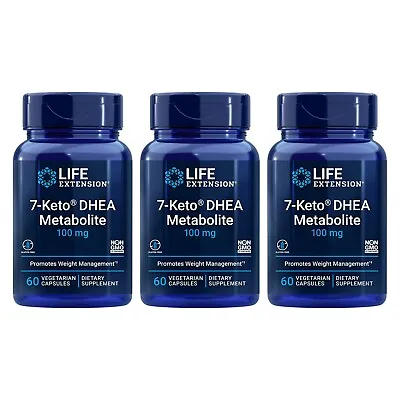 Life Extension 7-Keto DHEA Metabolite 100mg Healthy Body Weight 60 Capsule 3Pack • $78.95