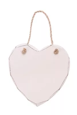 Wood Hanging Heart Decoration ~ For Christmas Weddings Crafting Nursery BNWT • £3