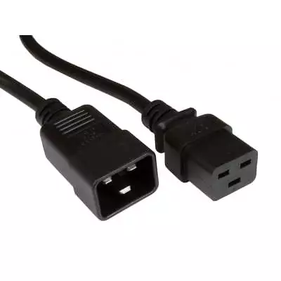 £4.79 • Buy 2m C19 To C20 Cable Power Extension UPS Jumper Lead IEC Male To Female