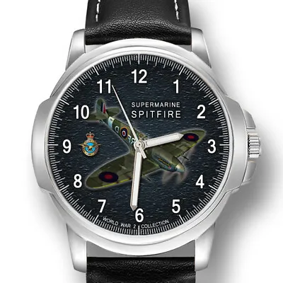 Supermarine Spitfire Aircraft Raf World War 2 Mens Wrist Watch Birthday Gift • £30.95