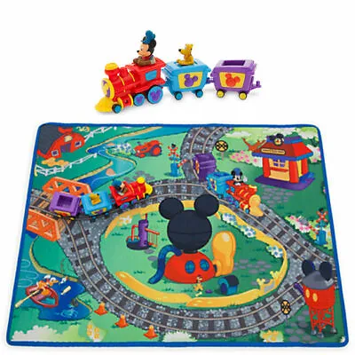 Authentic Disney NIB Mickey Mouse Clubhouse Train 30x23 Playmat Play Set Toy NEW • $69