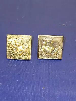 VINTAGE TAXCO MEXICO STERLING SILVER MOTHER OF PEARL CUFFLINKS.  Fast Shipping! • $44.99