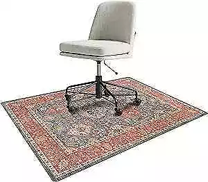  Home Office Chair MatVintage Desk Chair Mats For 35'' X 60'' Burgundy Multi • $28.47