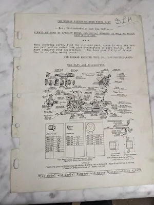 Van Norman Machine Piston Grinder Service Parts List Manual Catalog 76 85 88 • $85