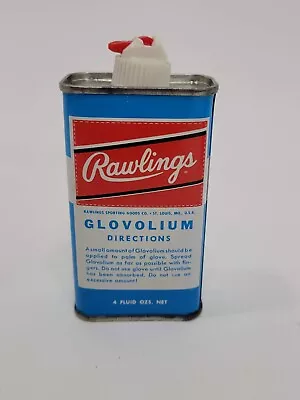 Rawlings Glovolium Baseball Glove Dressing 4oz Advertising Oil Can Vintage • $12.98