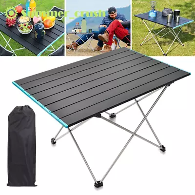 Cisivis Portable Folding Aluminium Camping Table Outdoor Picnic Beach Table UK • £12.99