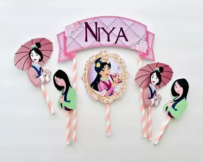 Personalized Mulan Themed Cake Topper • $23