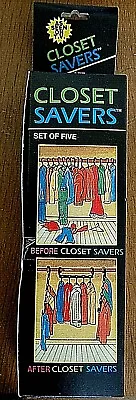 Closet Savers * 5 Hanger Set * As Seen On Tv * Black Plastic * Easy Assembly • $10