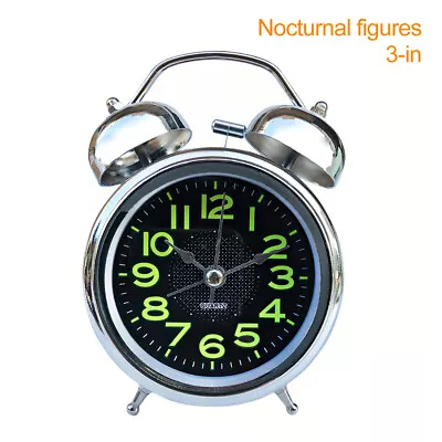 $17.69 • Buy Twin Bell Retro Desk Analogue Clocks Alarm Clock Loud Vintage Bedside Battery AU