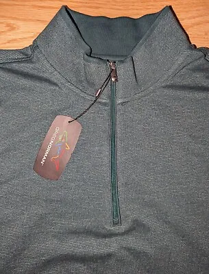 Greg Norman Weather Knit 1/4 Quarter Zip Shirt Mens Large Wind Protection • $18.99
