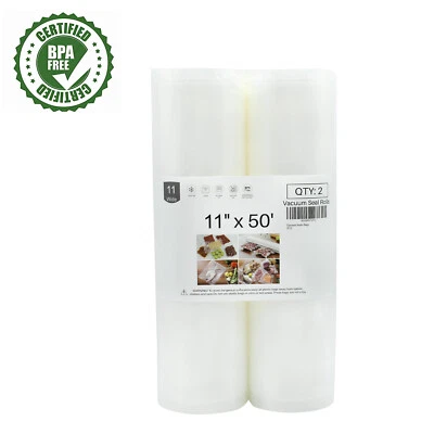 $38.88 • Buy Food Vacuum Sealer Bags 8 X50' & 11 X50' Vaccum Saver Storage Seal Bag BPA Free