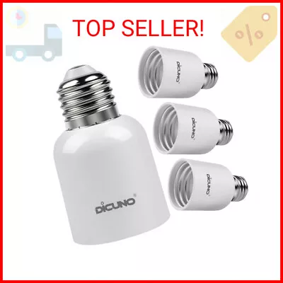 DiCUNO E26 To E39 Socket Adapter Medium E26 To Mogul E39 Screw Base Light Bulb • $14.40